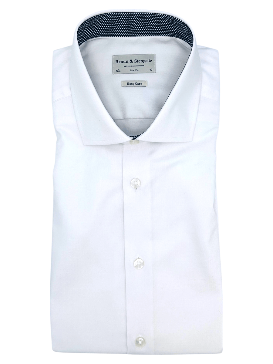 Bruun & Stengade Skjorter 2502-15013-hvid_38 - Bygholm Menswear